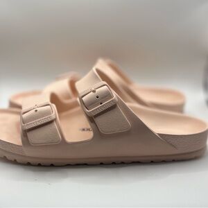 Birkenstock Unisex EVA Two-Strap Sandals in Pale Pink